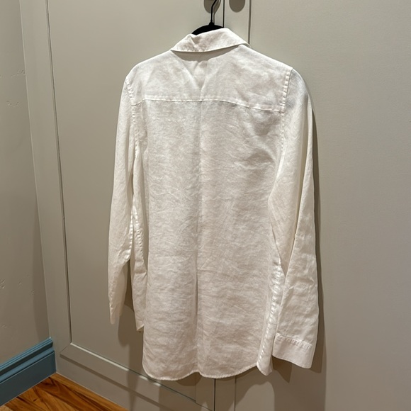 100% Linen button down blouse shirt - Picture 2 of 9